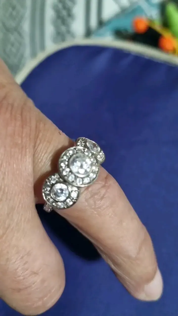 Anillo y aros de plata con circonitas - 6