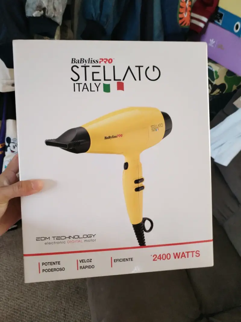 Secador de Pelo BaBylissPRO Stellato 2400W Amarillo