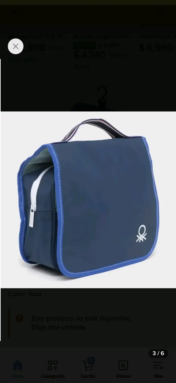 Neceser de viaje azul BENETTON - 4