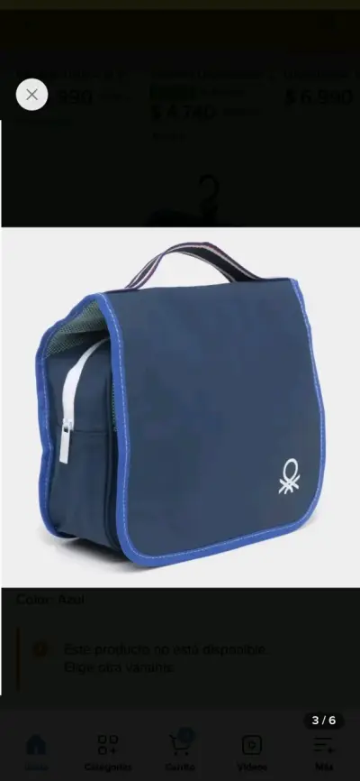 Neceser de viaje azul BENETTON - miniatura 4
