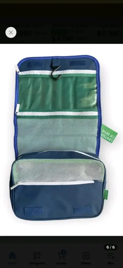 Neceser de viaje azul BENETTON - miniatura 5