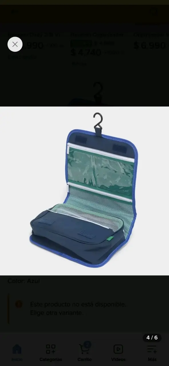 Neceser de viaje azul BENETTON - 6