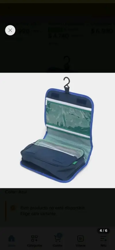 Neceser de viaje azul BENETTON - miniatura 6