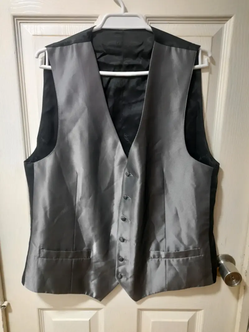 Conjunto de traje gris 3 piezas talla 56 - 1