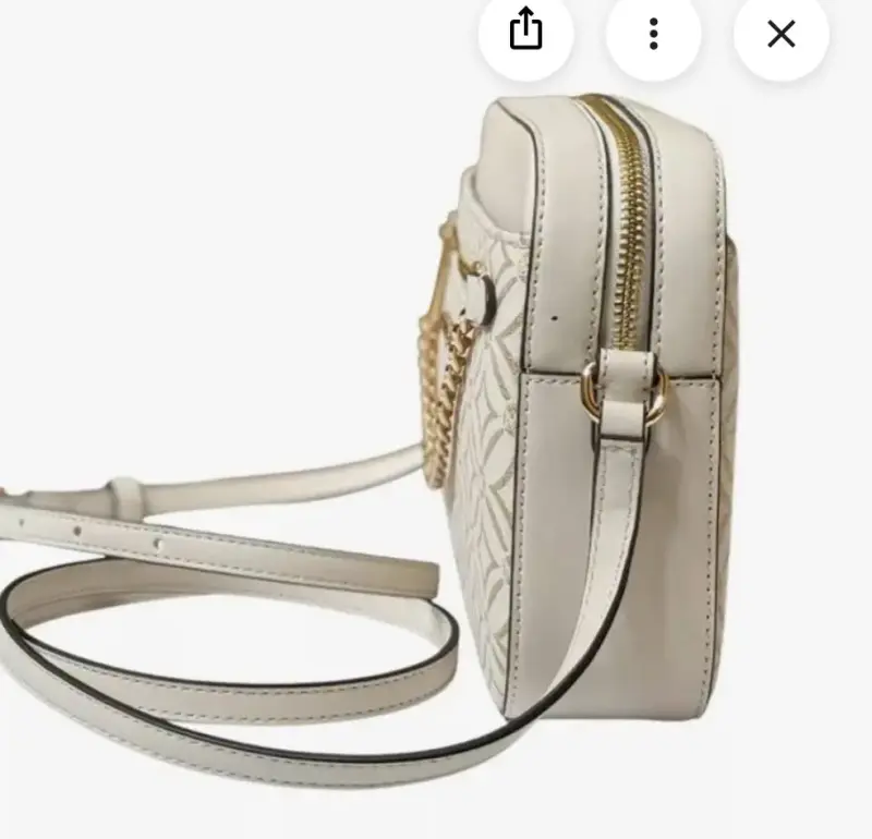 Cartera Michael Kors beige con cadena dorada - 2