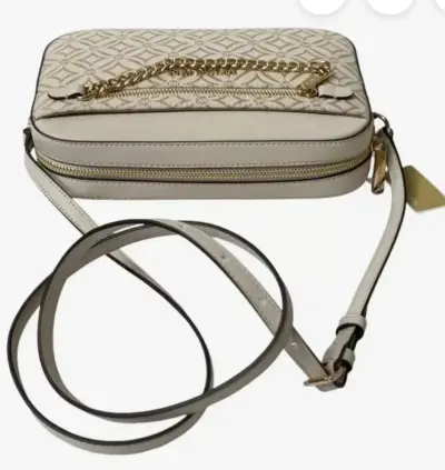 Cartera Michael Kors beige con cadena dorada - miniatura 4