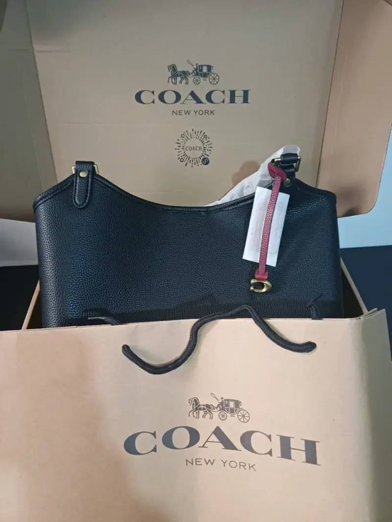 Bolso de cuero negro Coach original - 2