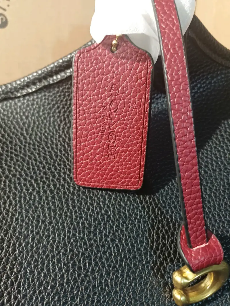 Bolso de cuero negro Coach original - 5