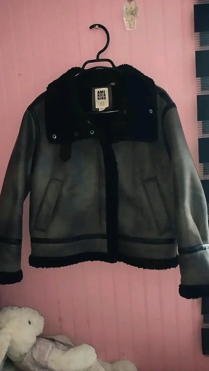 Chaqueta de invierno gris con forro de lana - 2