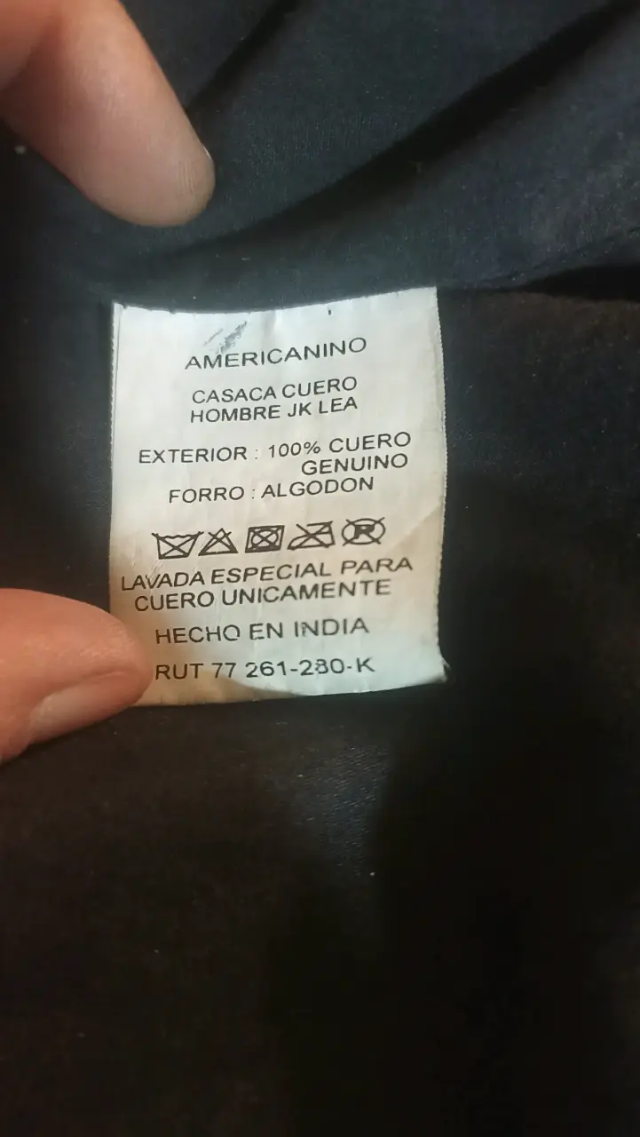 Chaqueta de cuero negra Americanino - 5