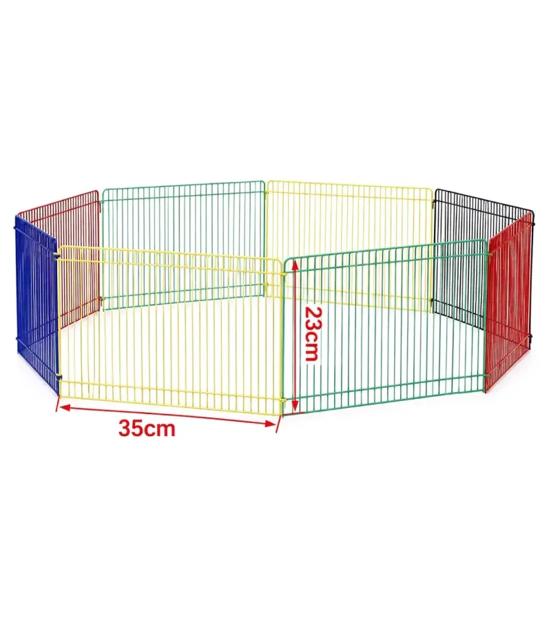 Corral de metal multicolor para mascotas pequeñas - 1