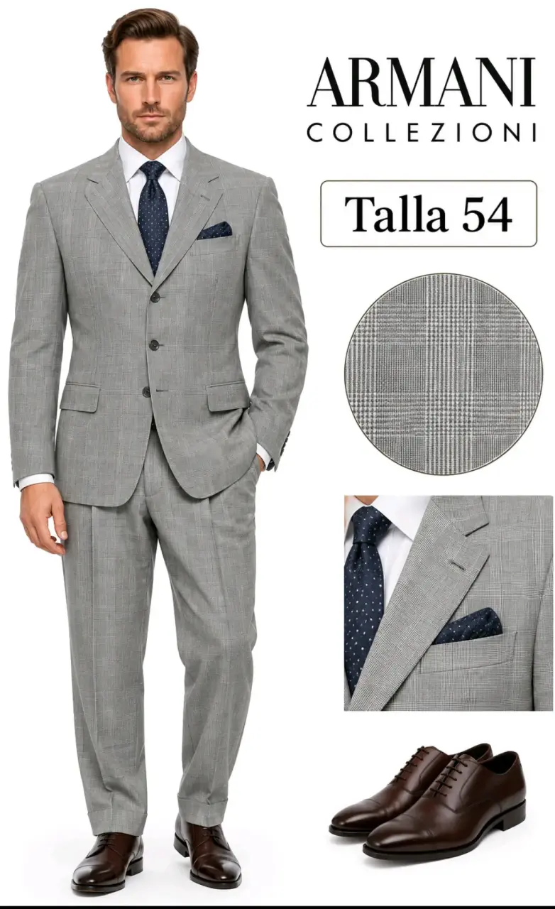 Traje gris de hombre Armani Collezioni talla 54