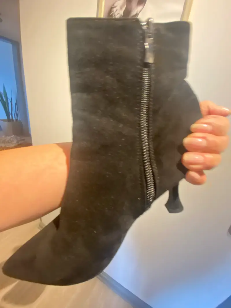 Botines de tacón negro con cierre lateral - 3