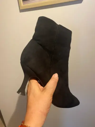 Botines de tacón negro con cierre lateral - miniatura 5