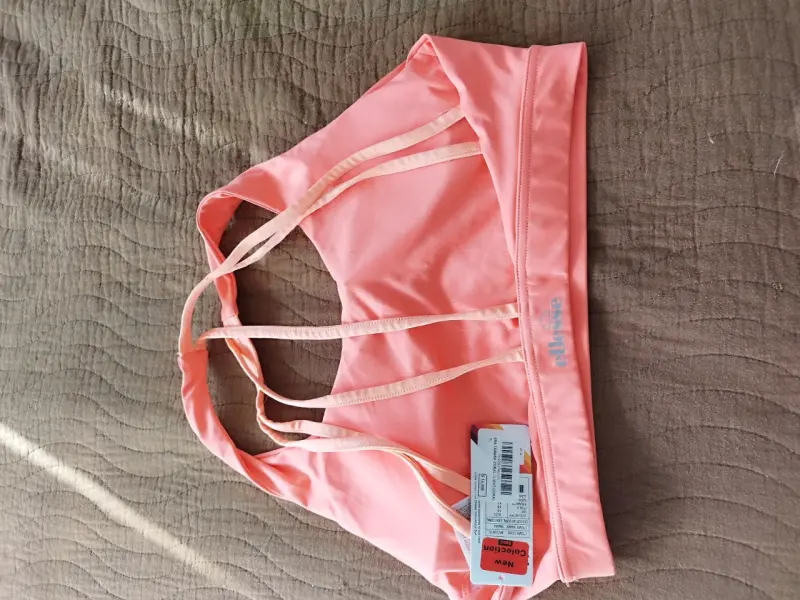 Conjunto de tops deportivos Ellesse en coral y turquesa - 4