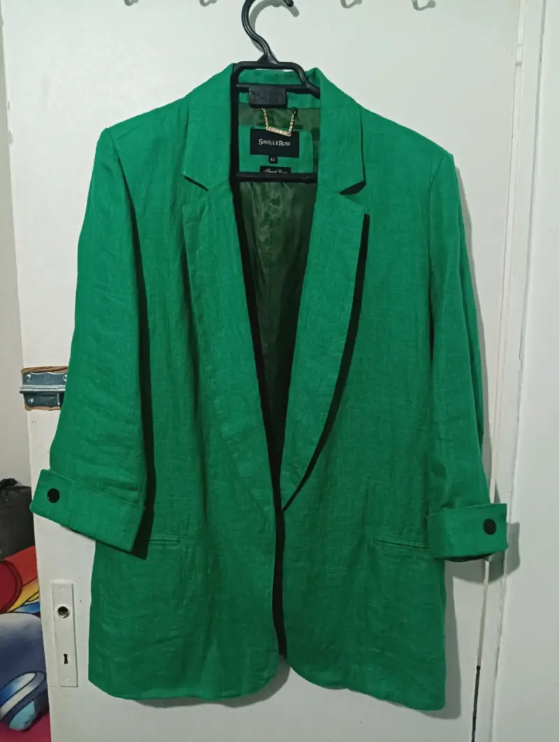 Blazer verde 100% lino Saville Row talla 42 - 1