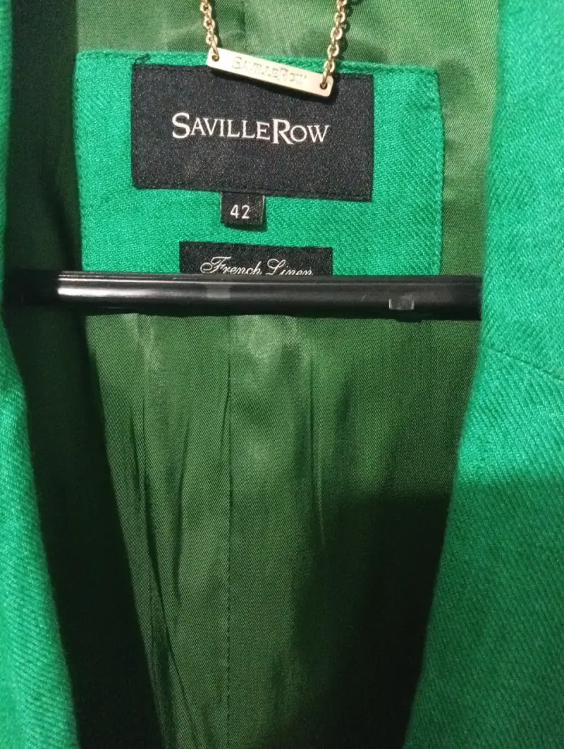 Blazer verde 100% lino Saville Row talla 42 - 2