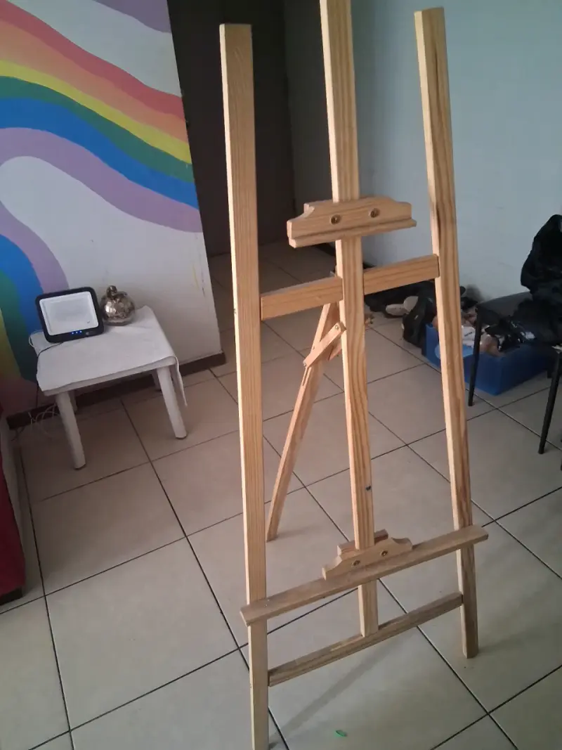 Caballete de madera para pintura ajustable - 1