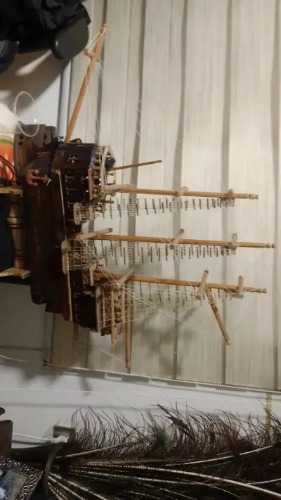 Maqueta de barco de madera artesanal - miniatura 1
