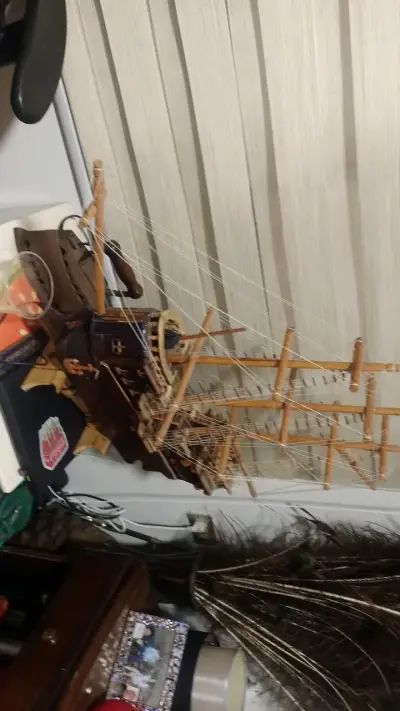 Maqueta de barco de madera artesanal - miniatura 3
