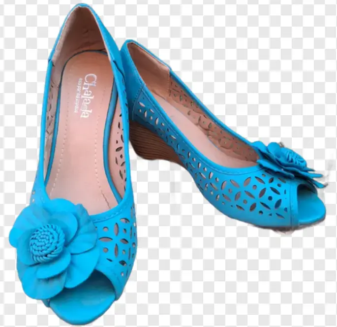 Zapatos de mujer azules con flor Chalada - 1