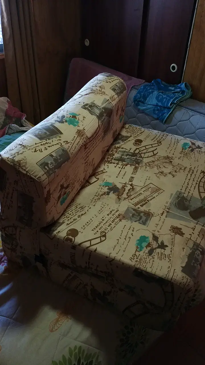 Sofá cama plegable estampado vintage - 2