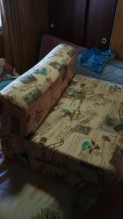 Sofá cama plegable estampado vintage - miniatura 2