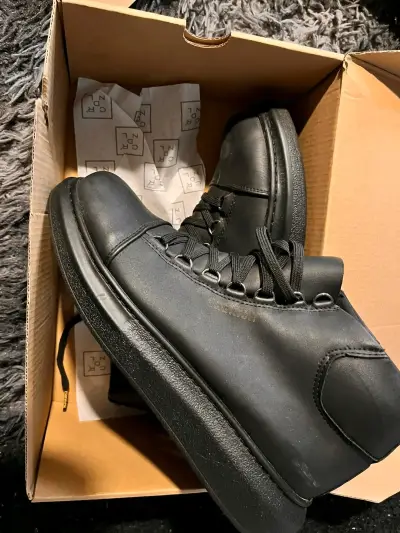 Botines de cuero negro Chekich para hombre - miniatura 2