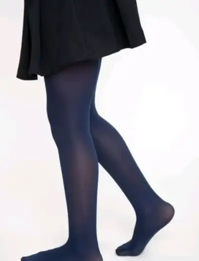 Pantys de encaje negro con diseño floral - miniatura 3