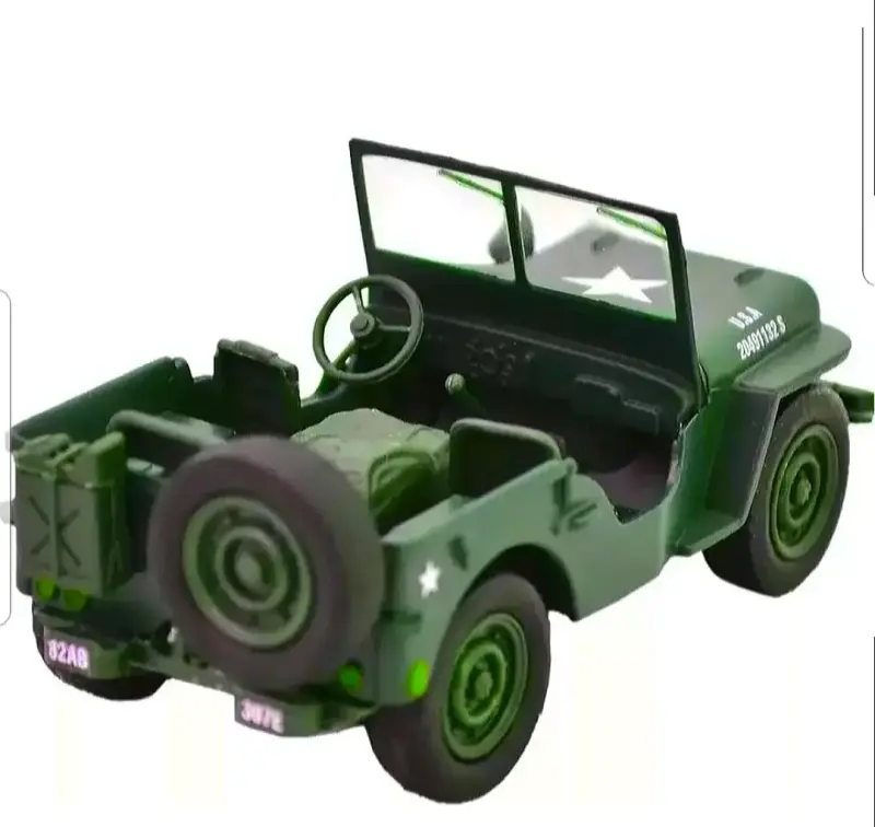 Jeep Willys Militar Verde 1/32 de metal colección - 1