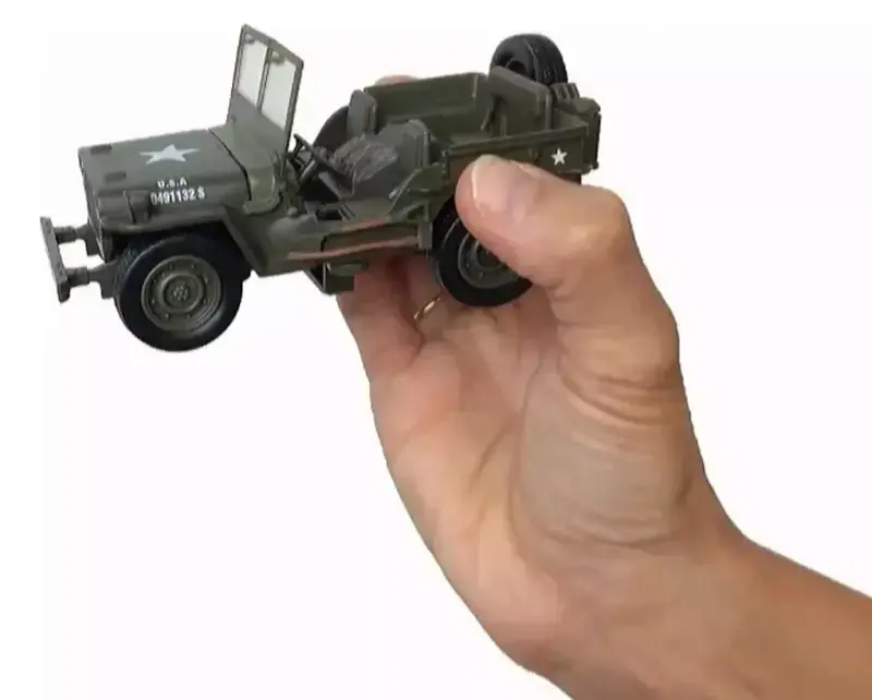 Jeep Willys Militar Verde 1/32 de metal colección - 3