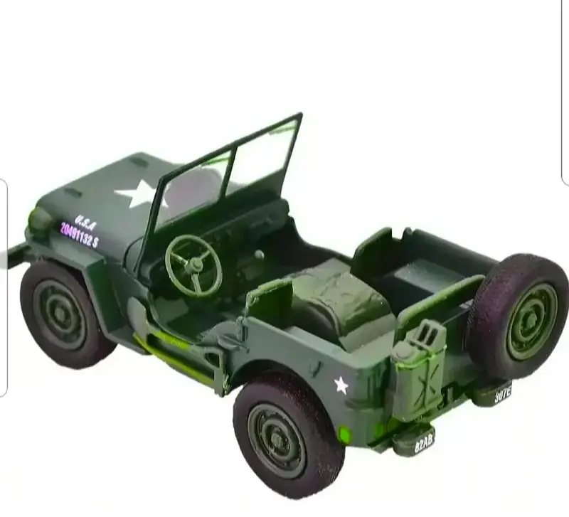 Jeep Willys Militar Verde 1/32 de metal colección - 4