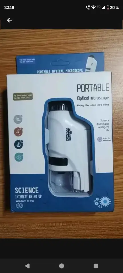 Microscopio portátil óptico con luz LED - 1