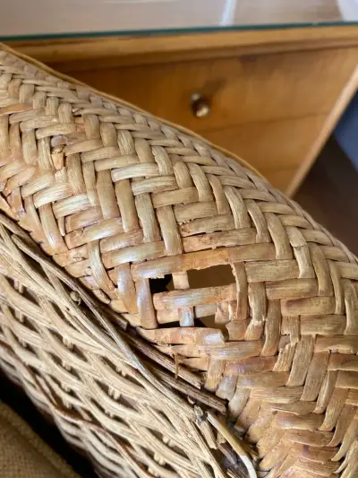 Sillón de mimbre con cojines - miniatura 3