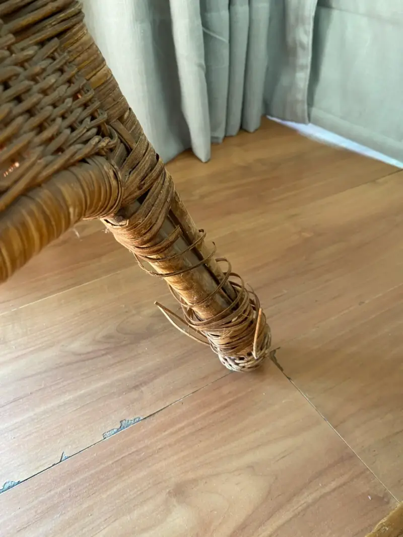 Sillón de mimbre con cojines - 4