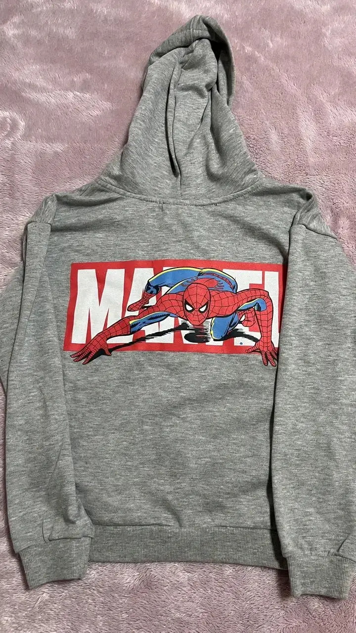 Polerón con capucha Marvel Spiderman gris - 1