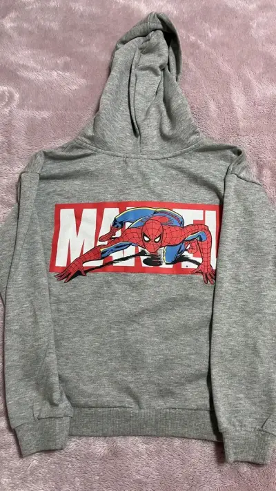 Polerón con capucha Marvel Spiderman gris - miniatura 1