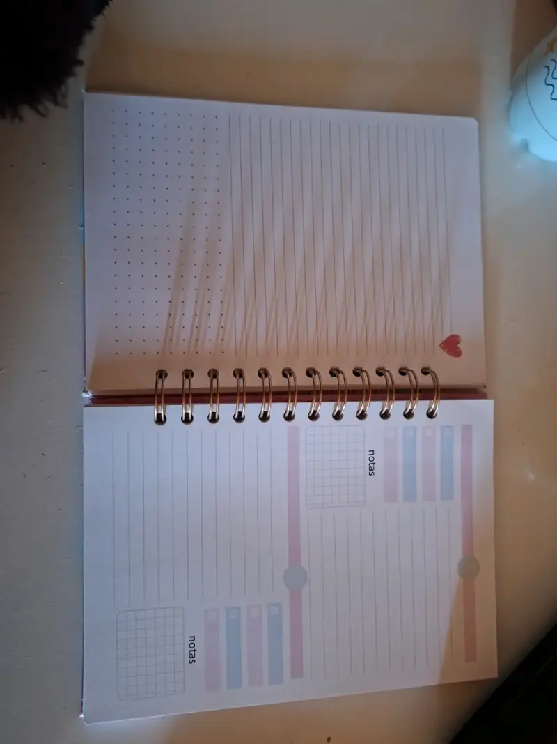 Planner espiral tapa dura colorido motivacional - 3