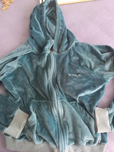 Conjunto deportivo de terciopelo verde para mujer - miniatura 1