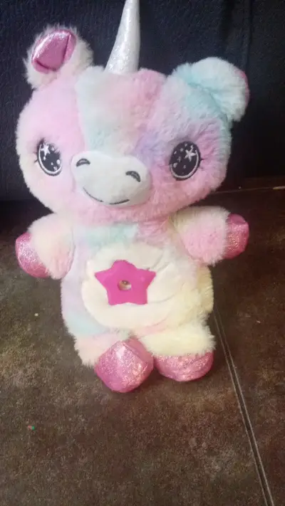 Peluche unicornio multicolor con estrella - miniatura 1