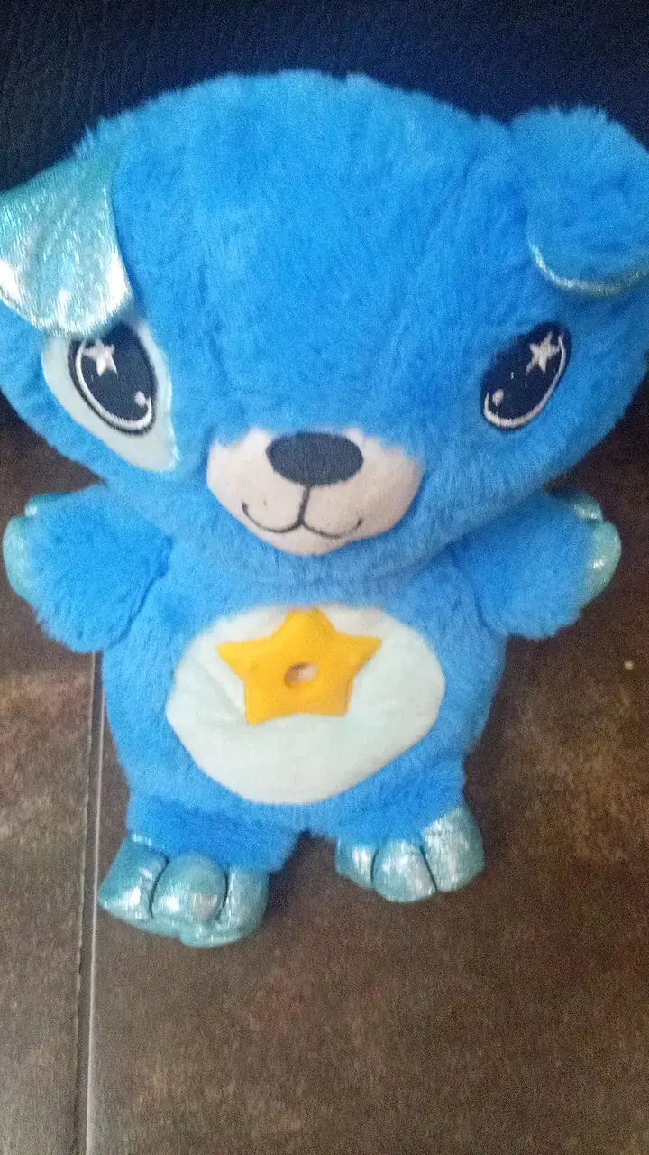 Peluche azul con estrella amarilla espanta cuco - 4