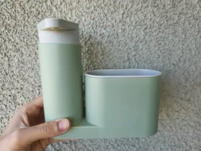 Dispensador de jabón y esponja verde - miniatura 1