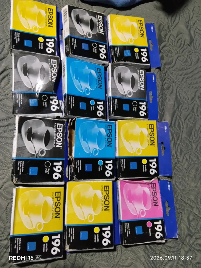 Cartuchos de Tinta Epson 196 Colores Variados