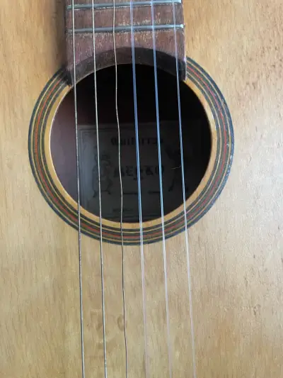 Guitarra acústica Mesko con funda - miniatura 2