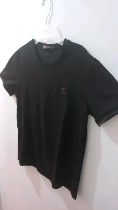 Polera negra Trophimus de algodón - miniatura 1