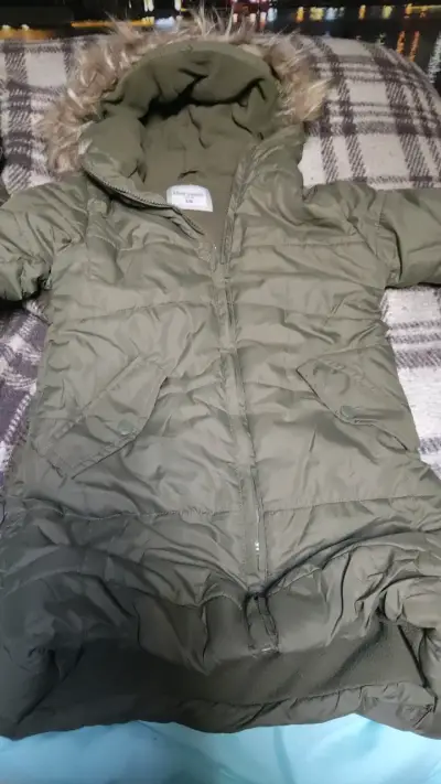 Abrigo de invierno verde para niña talla 1 0 - miniatura 1