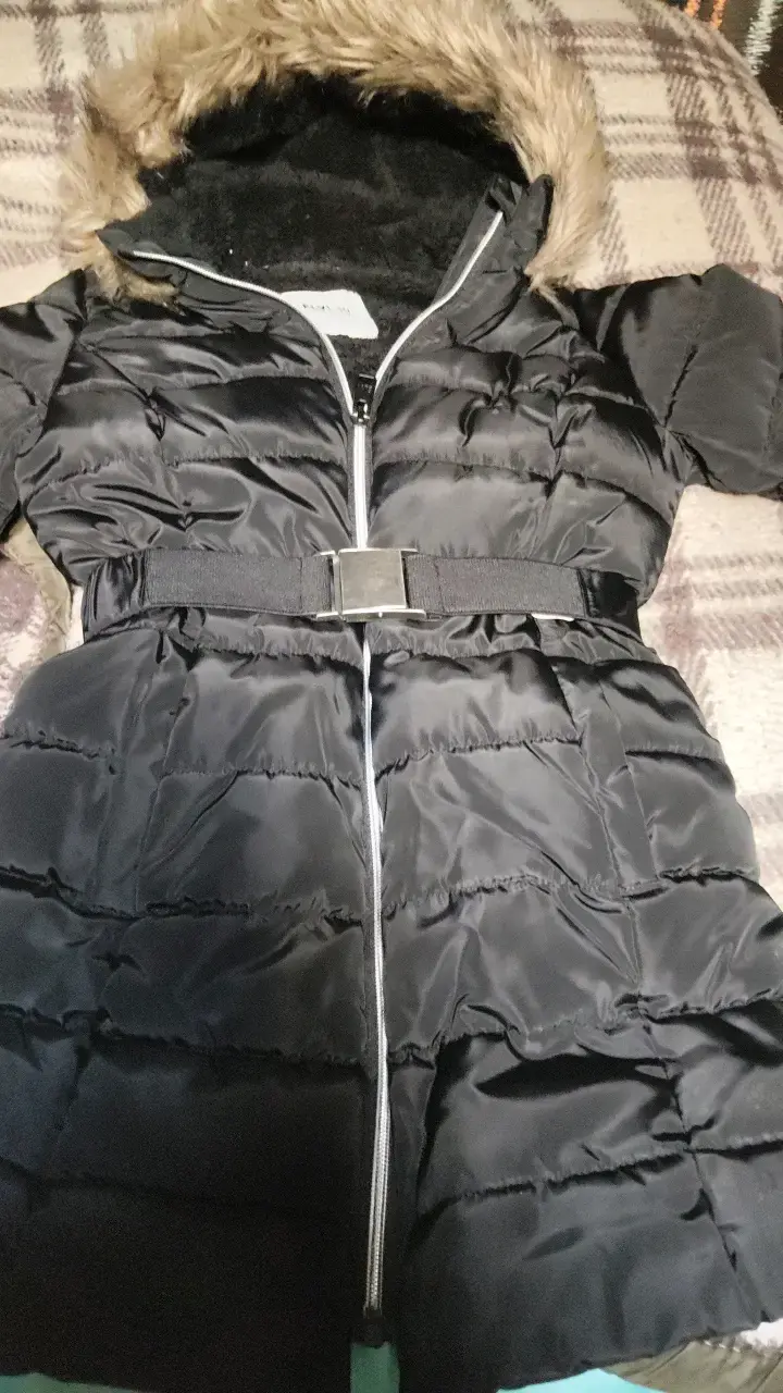 Abrigo de invierno verde para niña talla 1 0 - 2