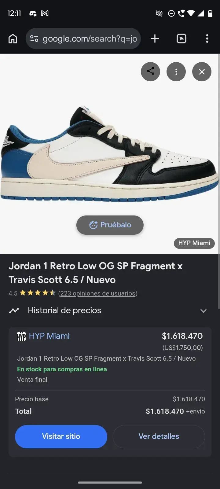 jordan 1 travis scott fragment low OG SP - 5