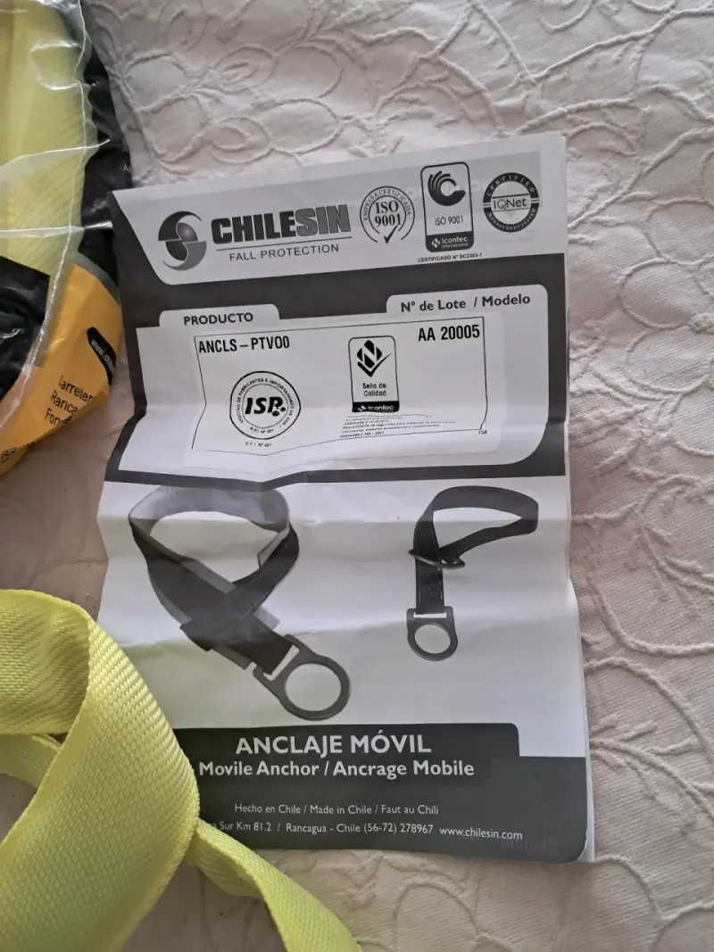 Anclaje móvil de seguridad Chilesin amarillo - 2