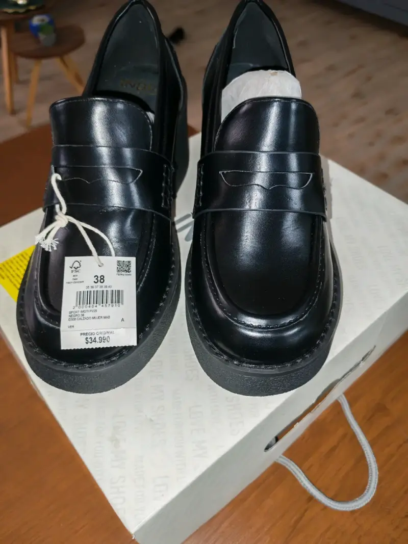 Zapatos de tacón bajo negros talla 38 - 2